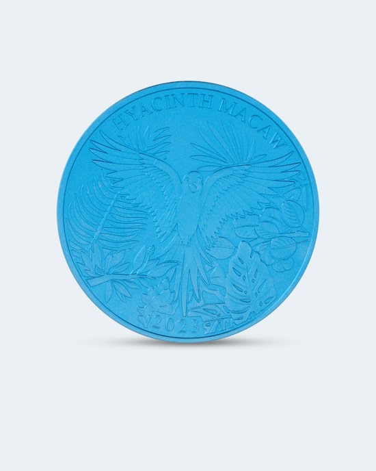 Produktabbildung für Titanmünze blauer Hyazinth-Ara