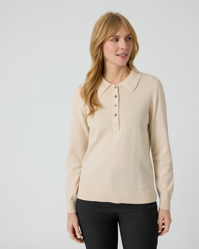 Polo-Pullover aus Bio-Baumwolle
