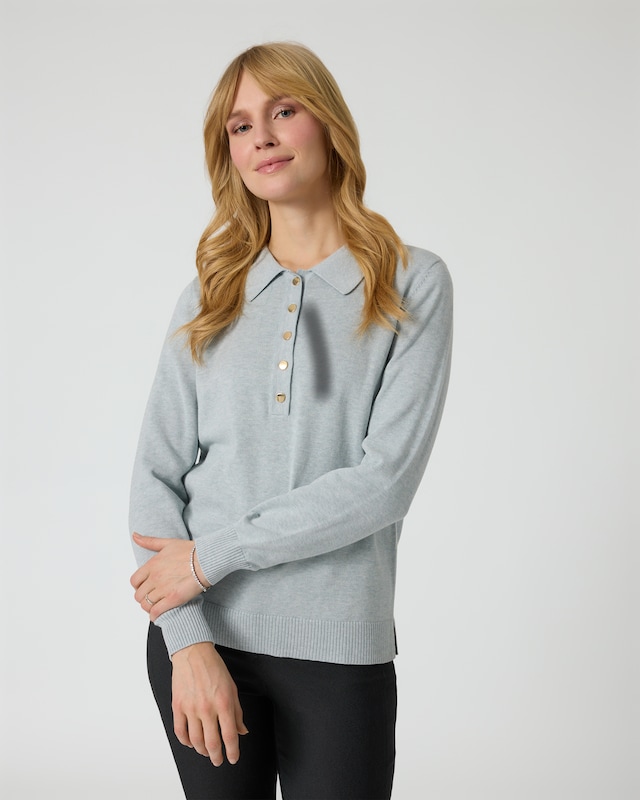 Polo-Pullover aus Bio-Baumwolle