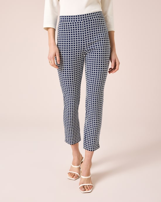 Produktabbildung für Bengalin-Schlupfhose cropped mit Karodruck