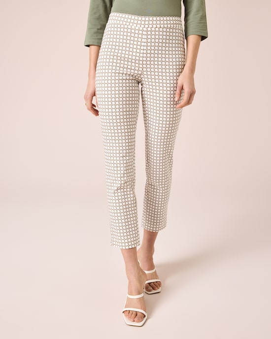 Produktabbildung für Bengalin-Schlupfhose cropped mit Karodruck