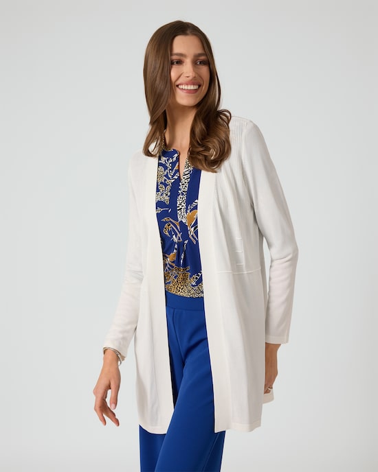 Produktabbildung für Long-Cardigan mit Rippstrick