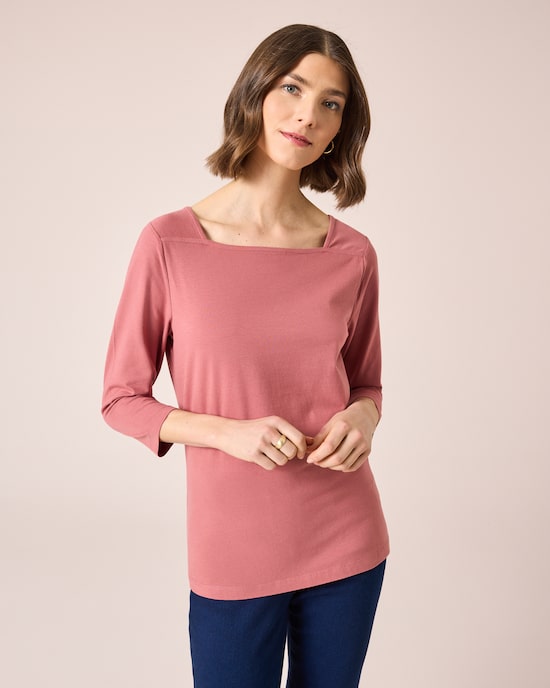 Produktabbildung für Shirt mit Carré-Ausschnitt