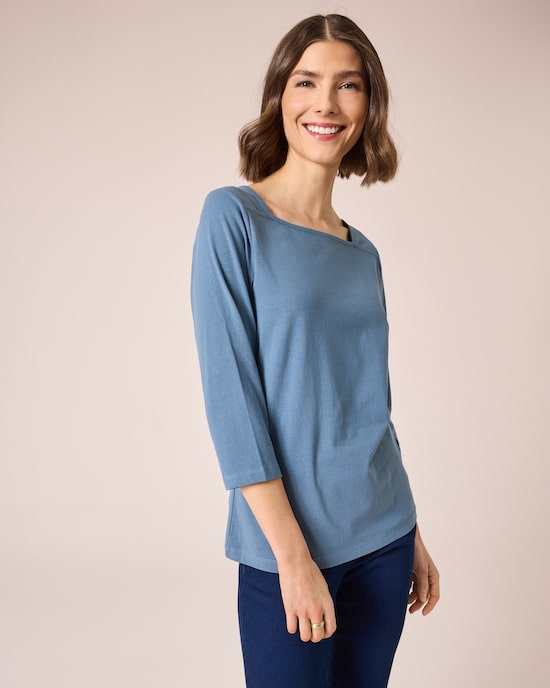 Produktabbildung für Shirt mit Carré-Ausschnitt