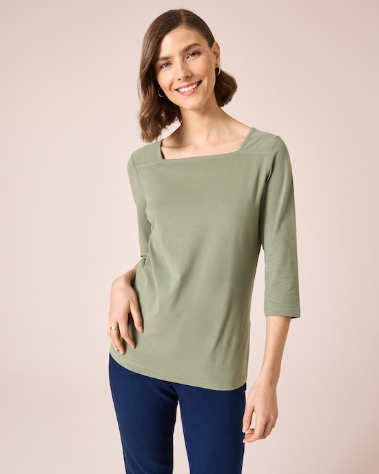 Produktabbildung für Shirt mit Carré-Ausschnitt