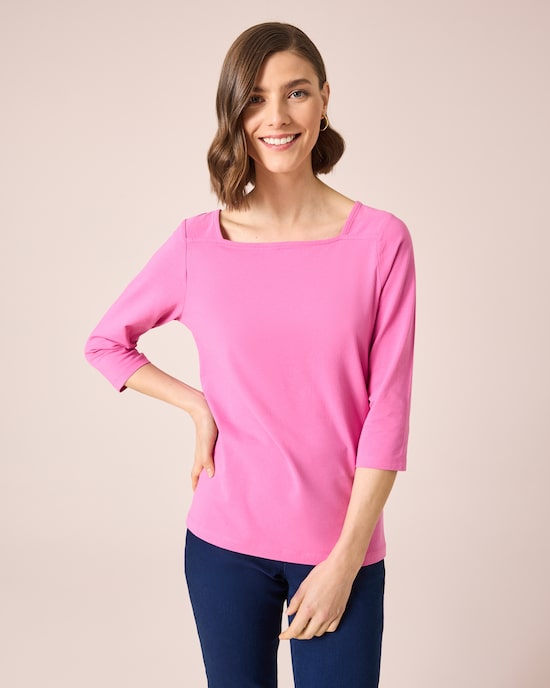 Produktabbildung für Shirt mit Carré-Ausschnitt