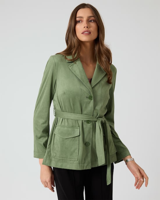 Produktabbildung für Blazer aus Velourslederimitat