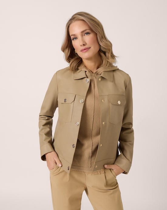 Produktabbildung für Stretch-Lederjacke