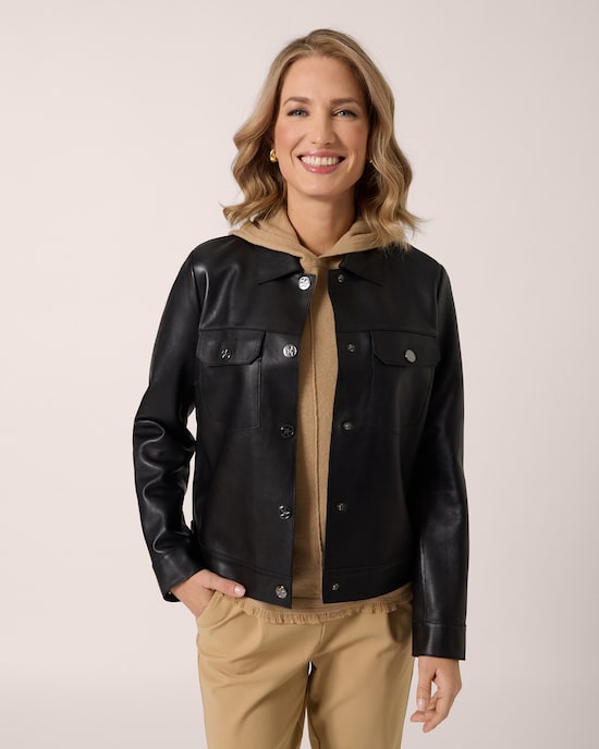 Produktabbildung für Stretch-Lederjacke