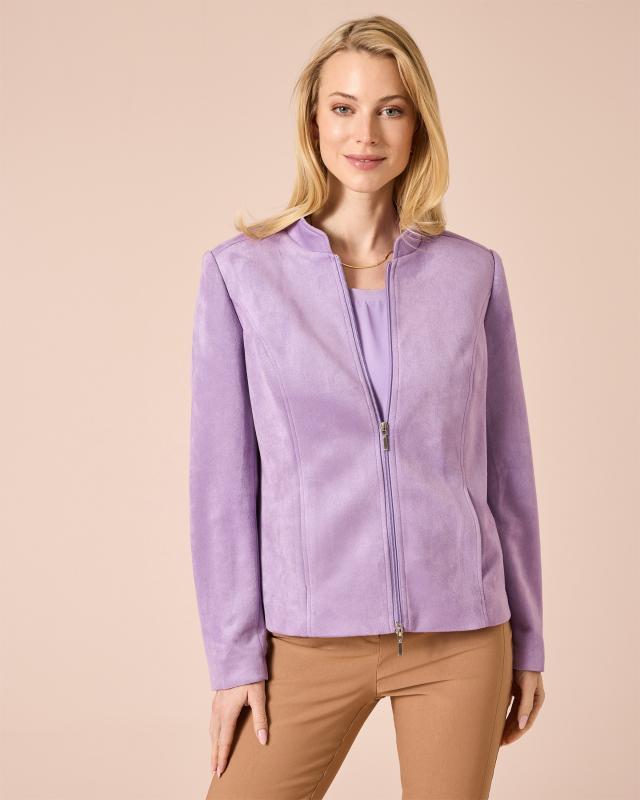 Blazer-Jacke aus Stretch-Velours