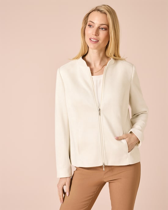 Produktabbildung für Blazer-Jacke aus Stretch-Velours