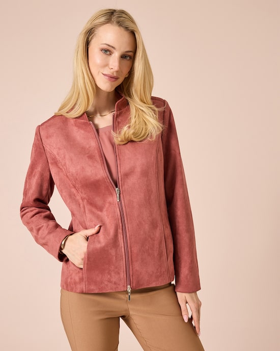 Produktabbildung für Blazer-Jacke aus Stretch-Velours