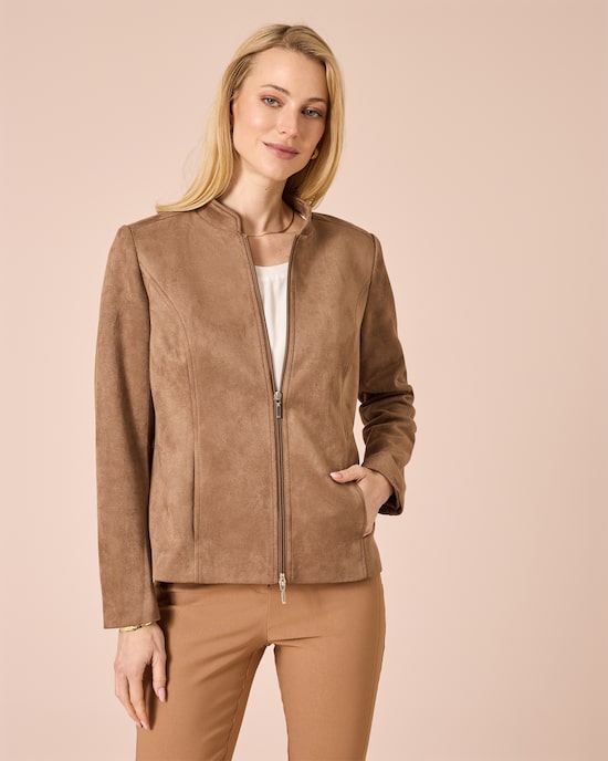 Produktabbildung für Blazer-Jacke aus Stretch-Velours