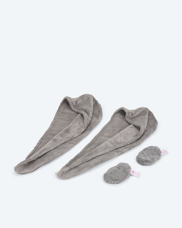 Produktabbildung für Haarturban & Abschminkwölkchen, 4tlg.