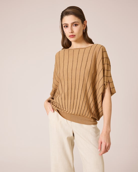 Produktabbildung für Pullover mit Glanzstreifen