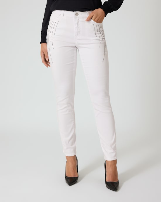 Produktabbildung für Jeans mit Steinchenbesatz