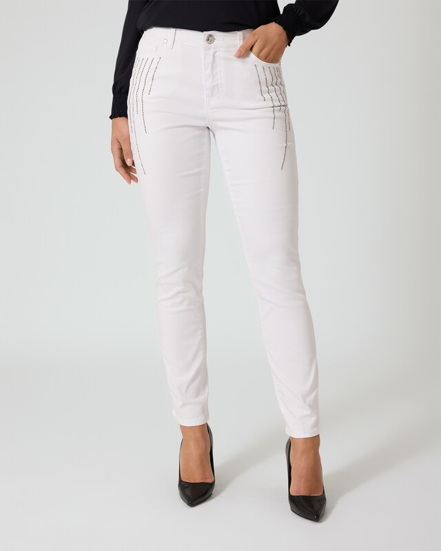 Jeans mit Steinchenbesatz