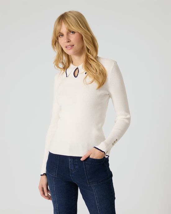 Produktabbildung für Pullover mit Kragen