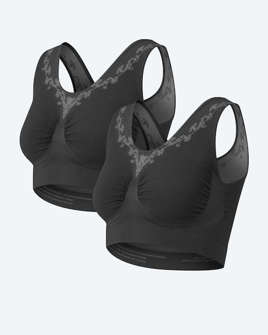 Produktabbildung für Bustier mit Blütenverzierung, 2tlg.