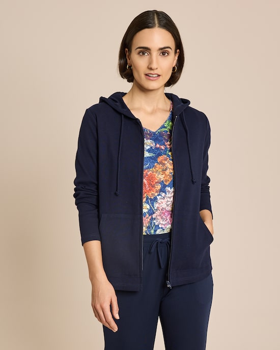 Produktabbildung für Kapuzenjacke in Ripp-Optik