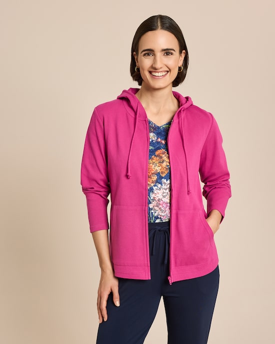 Produktabbildung für Kapuzenjacke in Ripp-Optik