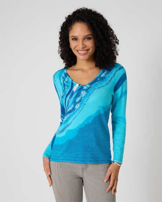 Produktabbildung für Pullover mit Farbverlauf