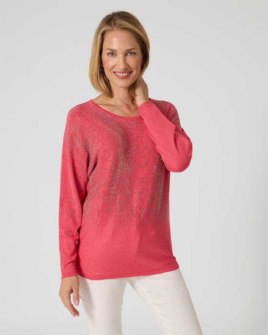Produktabbildung für Pullover mit Strass-Schlange