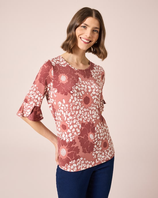 Produktabbildung für Shirt mit Blumen-Print