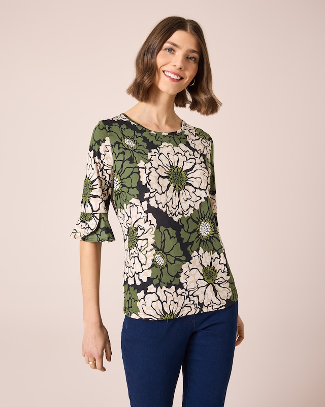 Shirt mit Blumen-Print