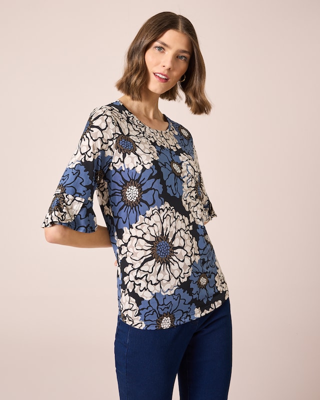 Shirt mit Blumen-Print