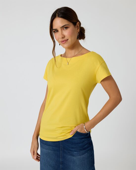 Produktabbildung für Shirt mit U-Boot-Ausschnitt