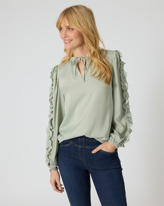 Produktabbildung für Bluse mit Volants