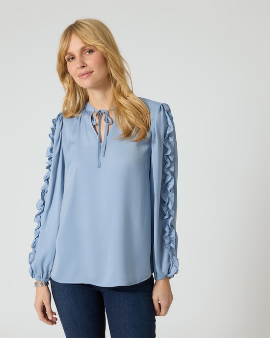 Produktabbildung für Bluse mit Volants