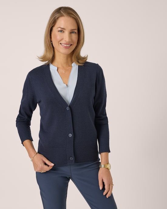Produktabbildung für Cardigan mit Rollkanten
