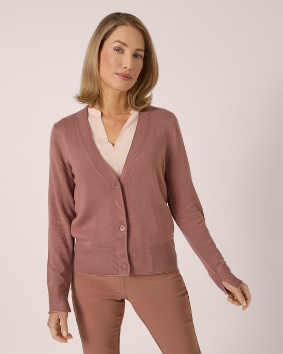 Produktabbildung für Cardigan mit Rollkanten