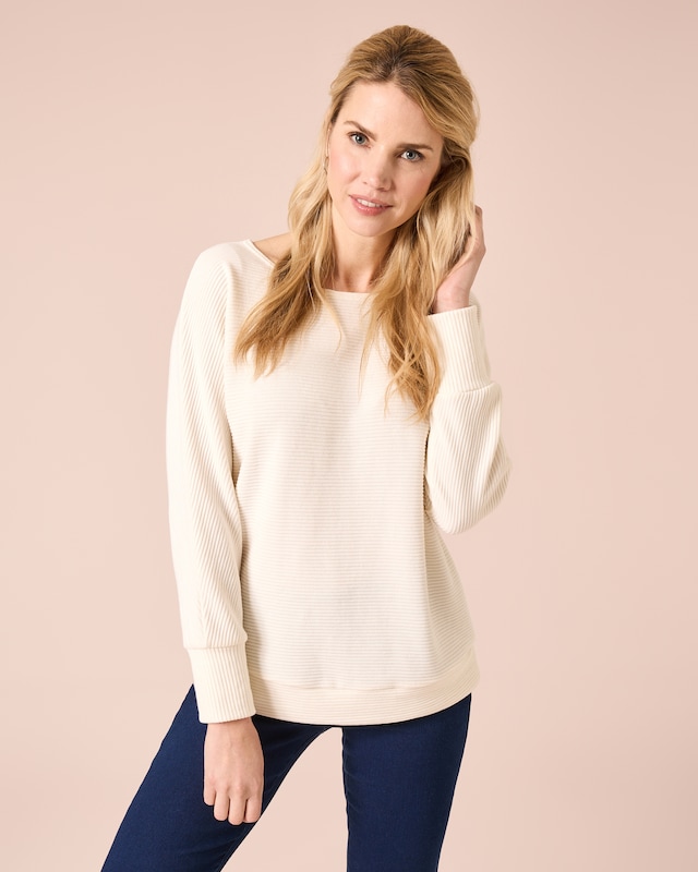 Lux Sweater mit Fledermaus-Ärmel