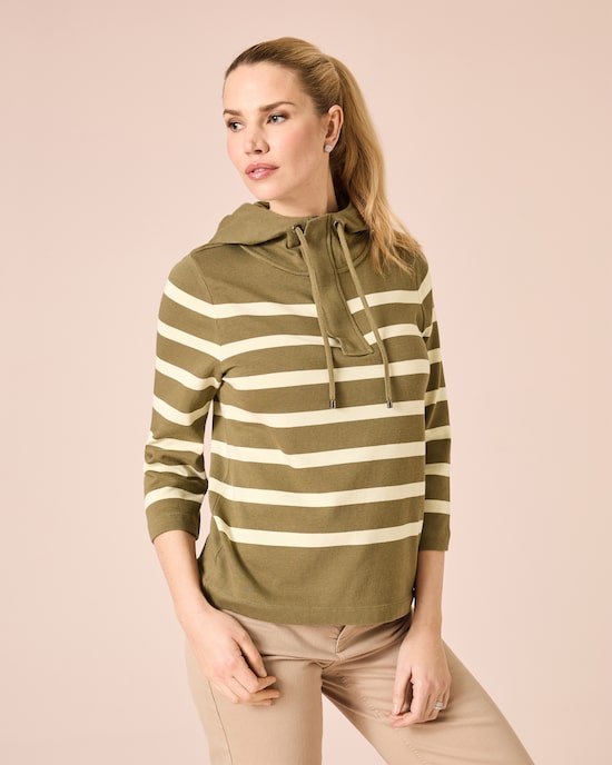 Produktabbildung für Hoodie, gestreift