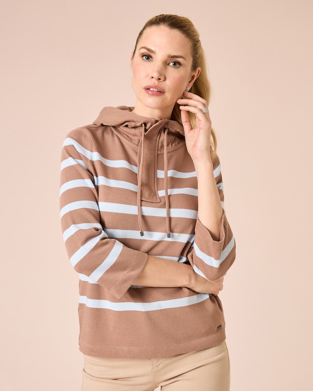 Hoodie, gestreift