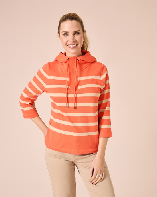 Produktabbildung für Hoodie, gestreift