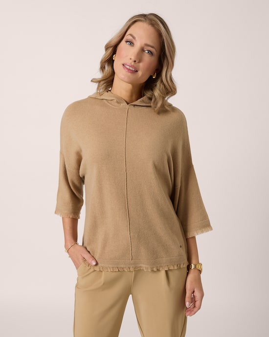 Produktabbildung für Strick-Hoodie Kaschmirblend