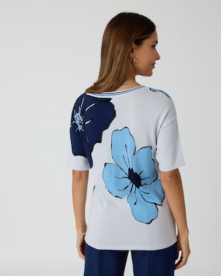 Produktabbildung 6 für Kurzarmpullover mit Blumendruck