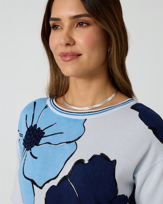 Produktabbildung 7 für Kurzarmpullover mit Blumendruck