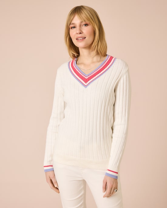 Produktabbildung für Pullover mit Kontrastbündchen