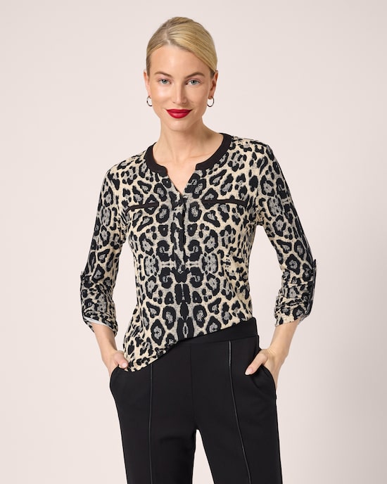 Produktabbildung für Blusenshirt mit Jaguar-Print