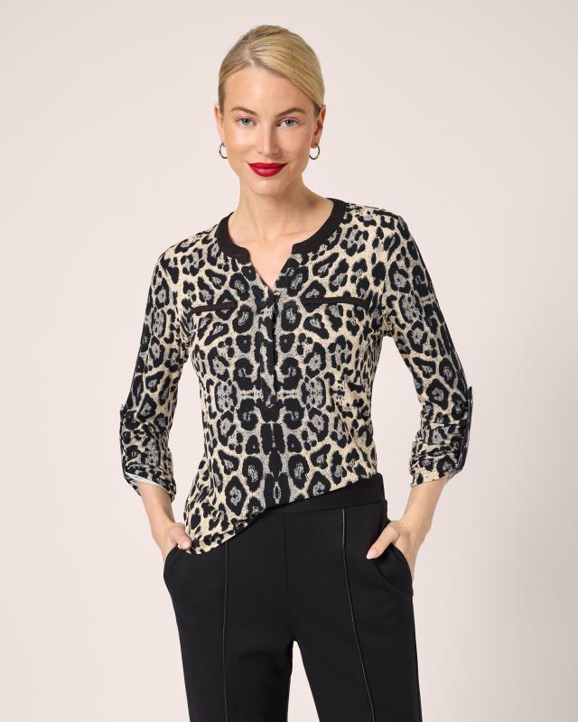 Blusenshirt mit Jaguar-Print