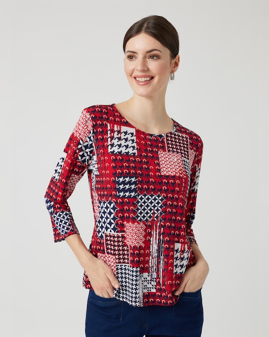 Produktabbildung für Shirt im Hahnentritt-Design