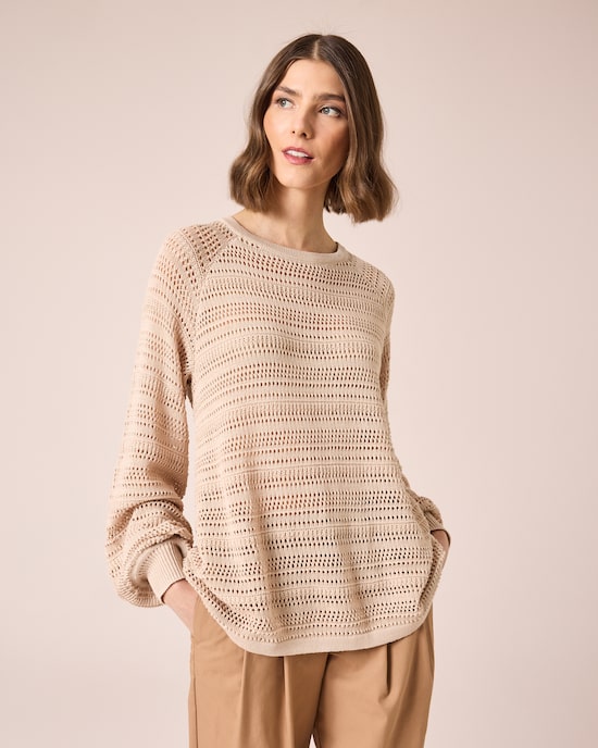 Produktabbildung für Pullover mit Lochstruktur