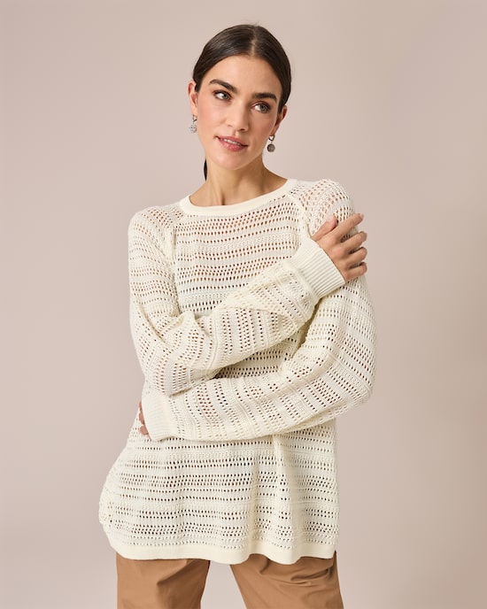 Produktabbildung für Pullover mit Lochstruktur