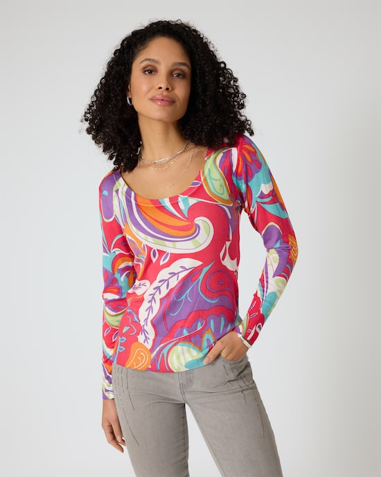Produktabbildung für Pullover mit Blumen-Print