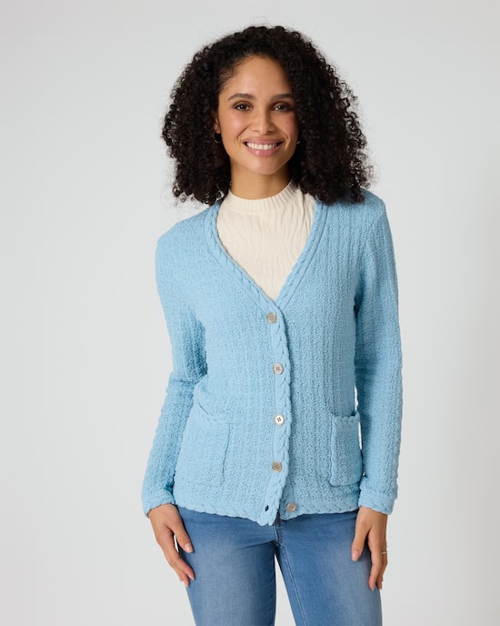 Produktabbildung für Cardigan mit Flecht-Details